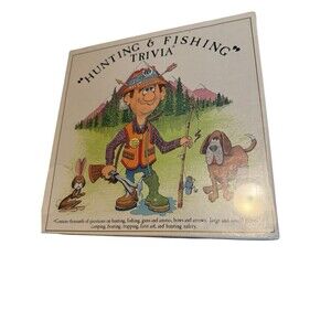 Hunting & Fishing Trivia Game Vintage 1985 New In Box Made In USA Age 8+